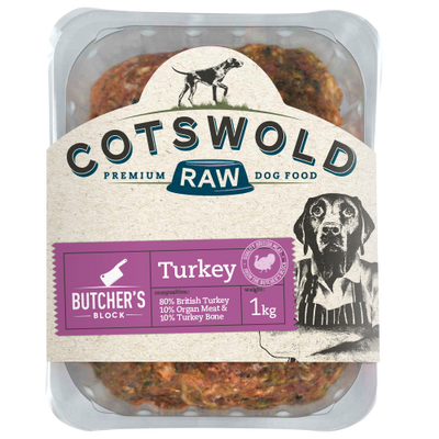 Cotswold raw butchers block turkey 1kg